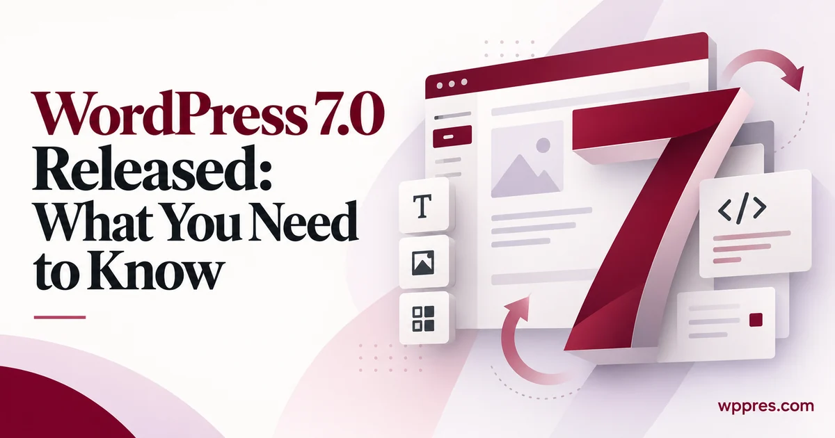 WordPress 7.0 release graphical illustration