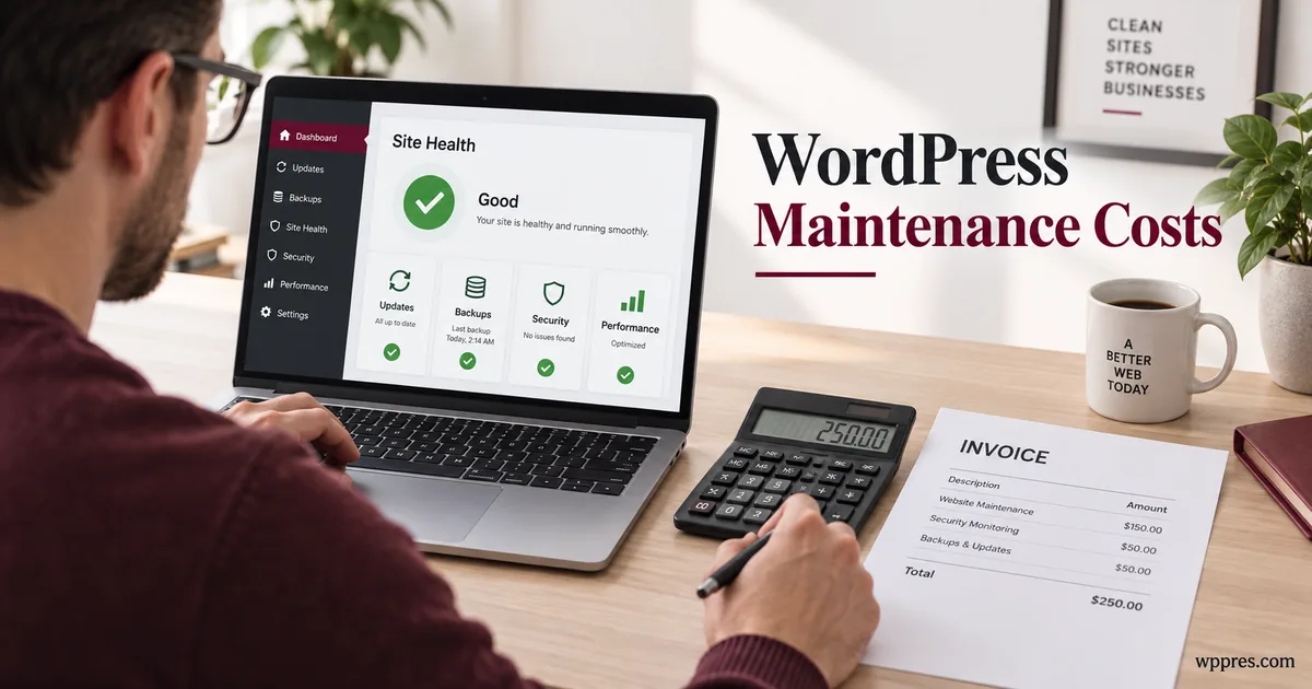 WordPress Maintenance Cost in 2026: Pricing Study